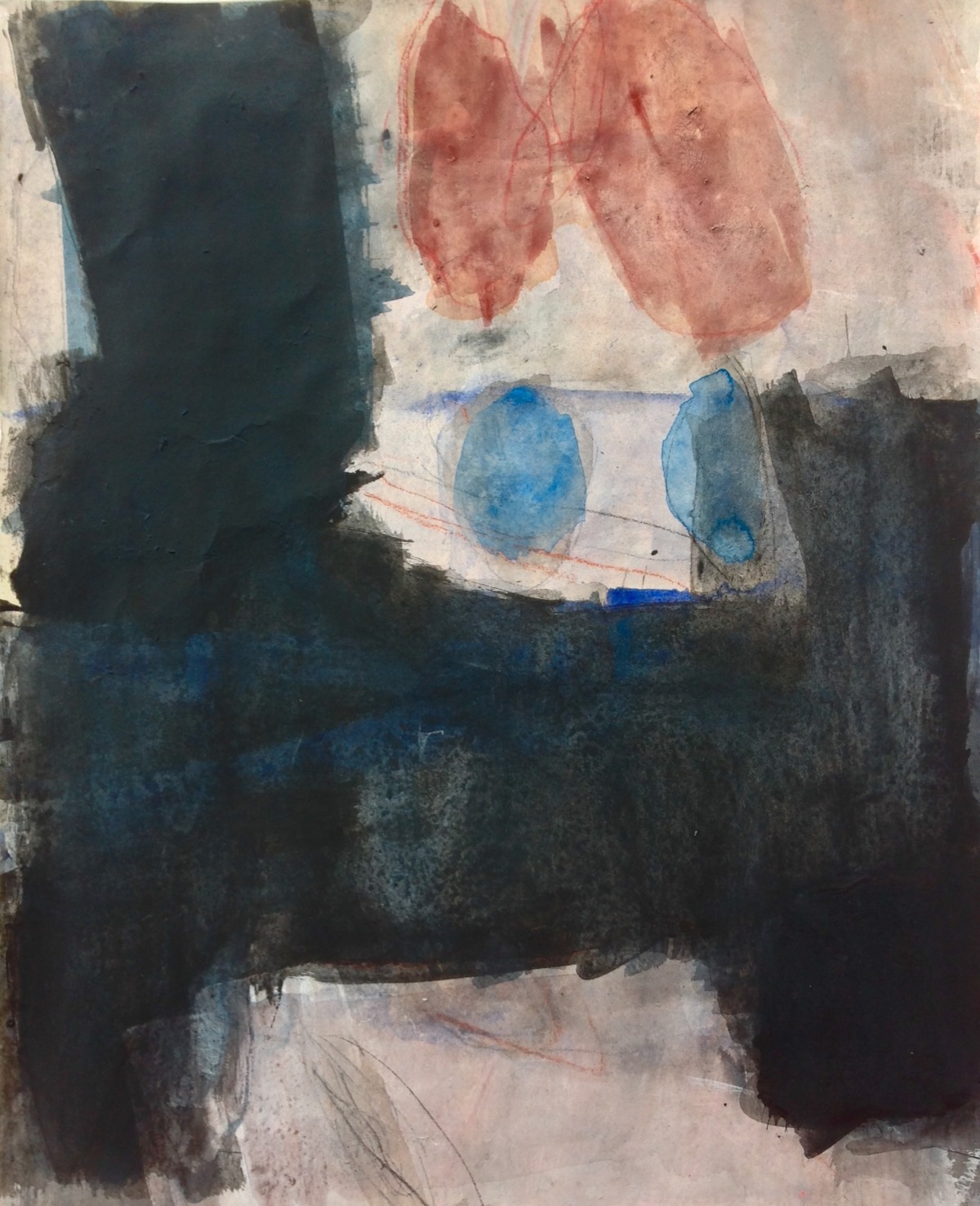 acryl op papier, 37x29cm, 2021