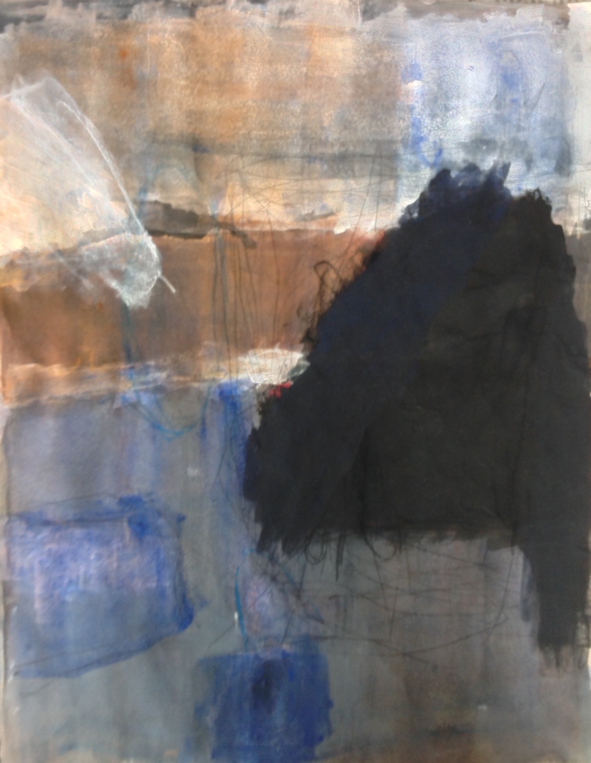 acrylverf op papier, 37x29cm, 2019