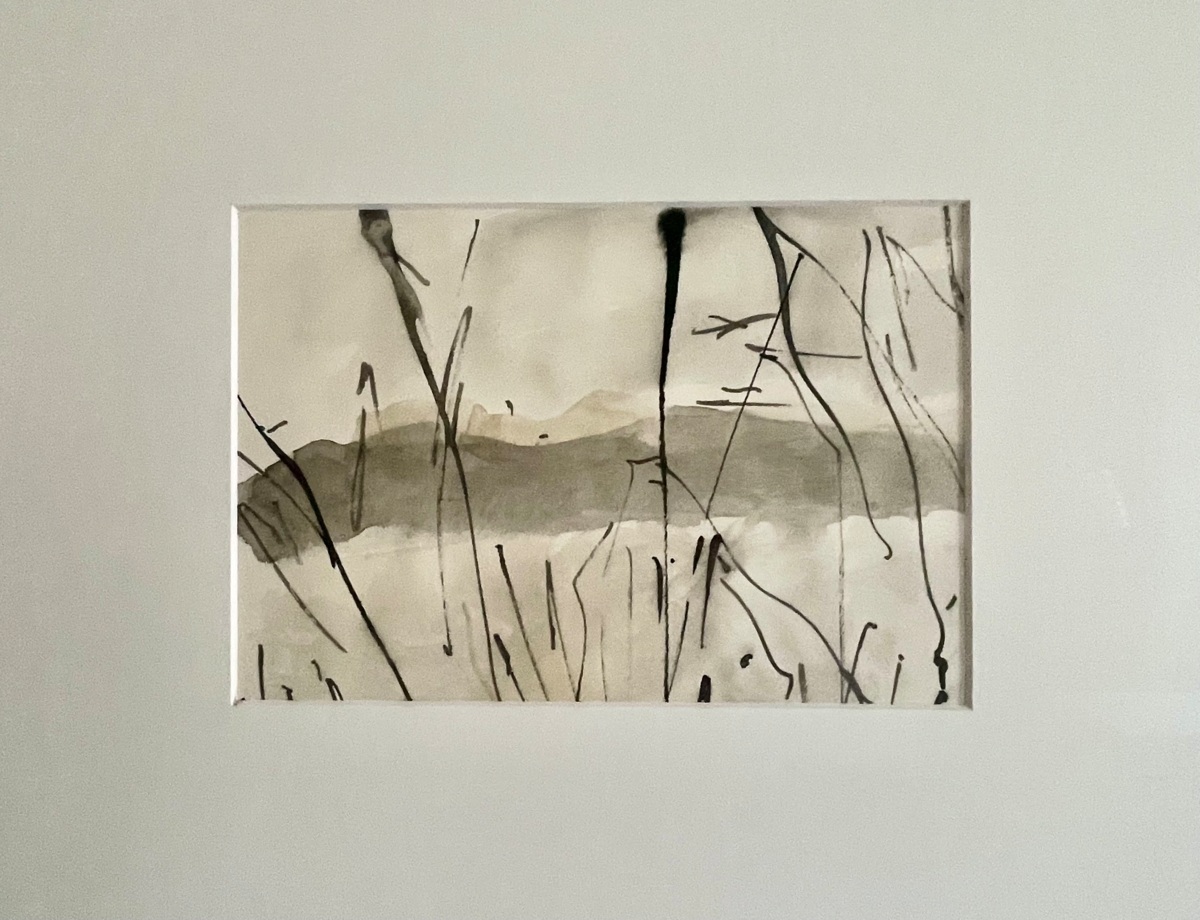 Boerenland, waterverf, inkt op papier, 22x15cm, 2026