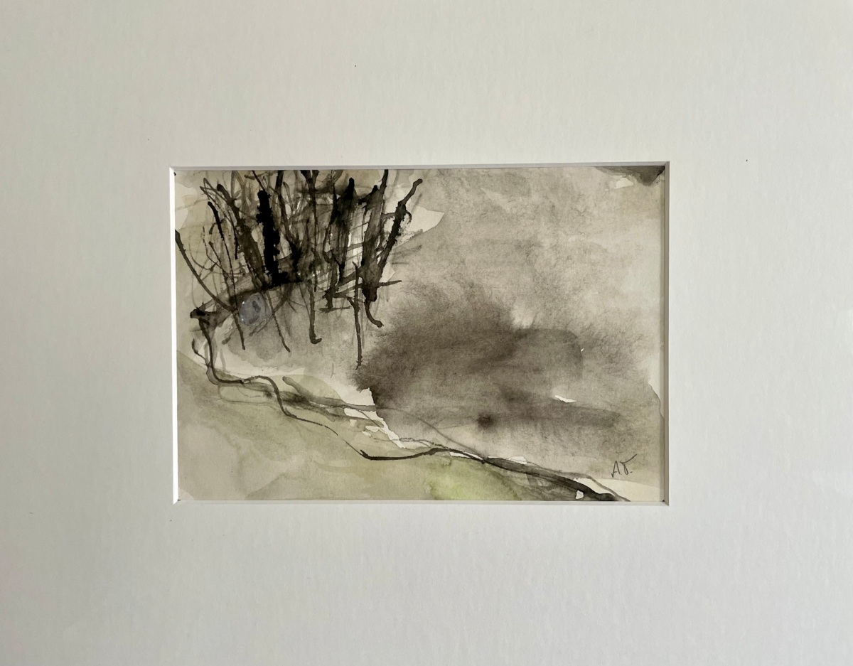 Boerenland, waterverf, inkt op papier, 22x15cm, 2026