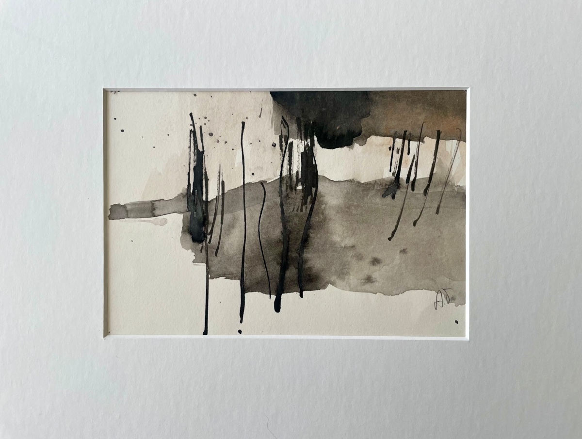 Boerenland, waterverf, inkt op papier, 22x15cm, 2026