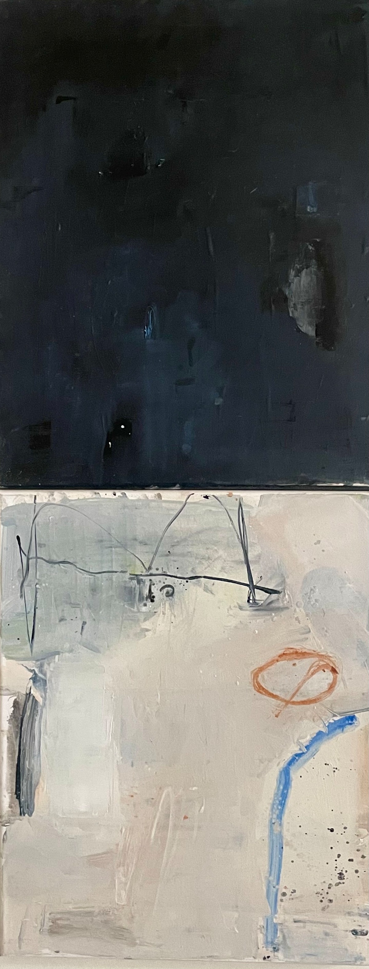 Tweeluik, olieverf op doek, 40x100cm, 2025